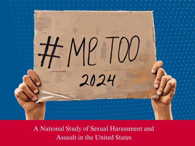 two hands holds up a cardboard sign reading #metoo 2024