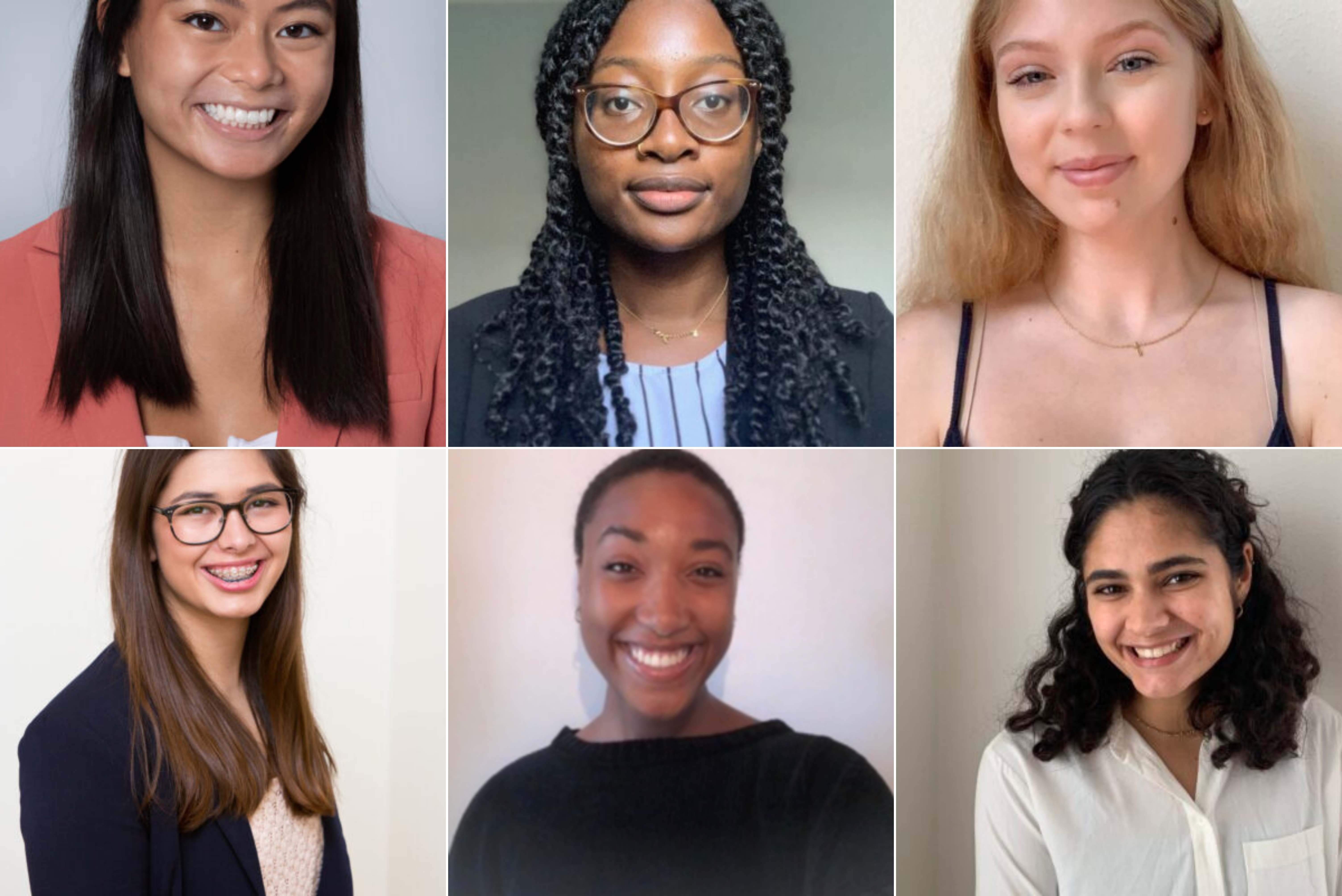 Photos of six of participants in the Feminist Summer Internships