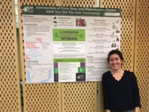 student Presenting work at the Conceiving Equity lecture