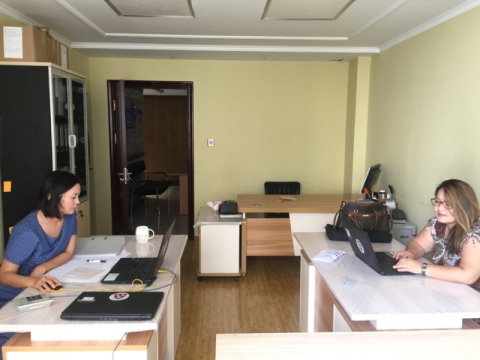 people working at desk