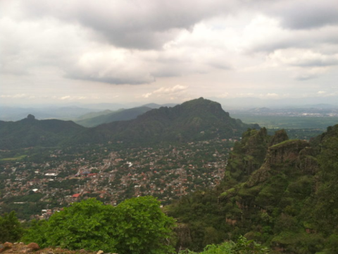 View from the top of a mountain hike in Tepotzlan