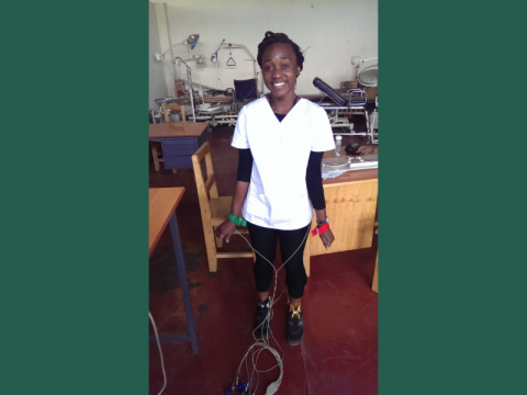 student Testing the EKG