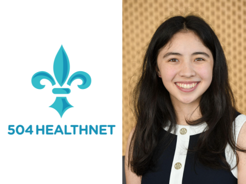 Olivia sam and 504 Health net logo