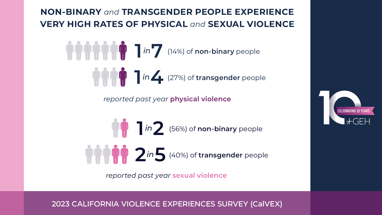 Infographic on the numbers of people who have experienced physical or sexual violence