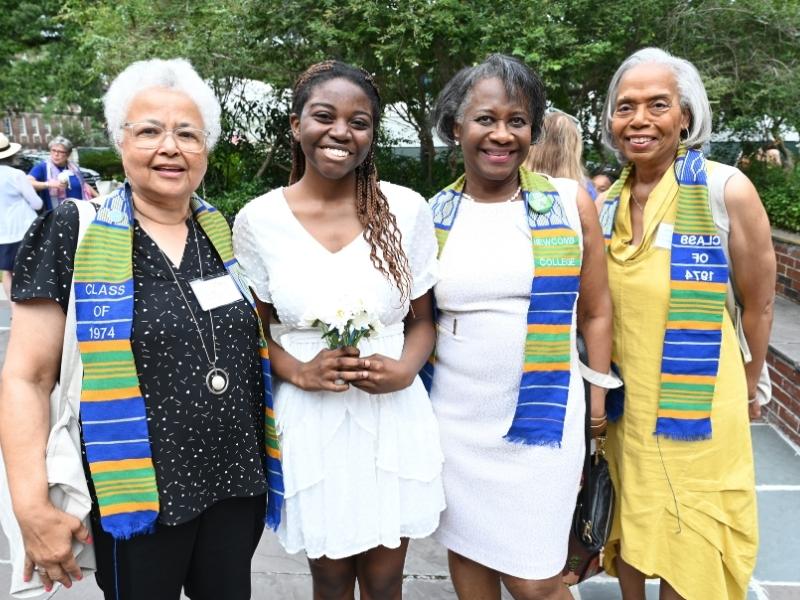 Photo courtesy of Cheryl Gerber, features from left to right; Mary Jo Schaffer, MD (NC ’74), Madi R. Bell (LA ’26), Carolyn Kennedy (NC ’74), and Alana Miller (NC ’74)