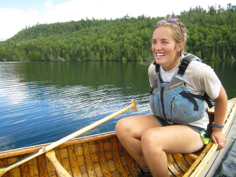 Emma Weisner on canoe