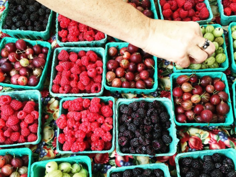 fruits being sold