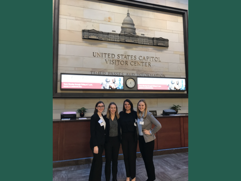 Katie Donahue with friends at capitol