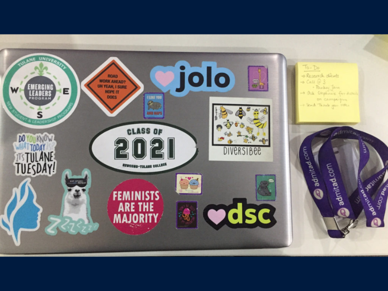 laptop with stickers