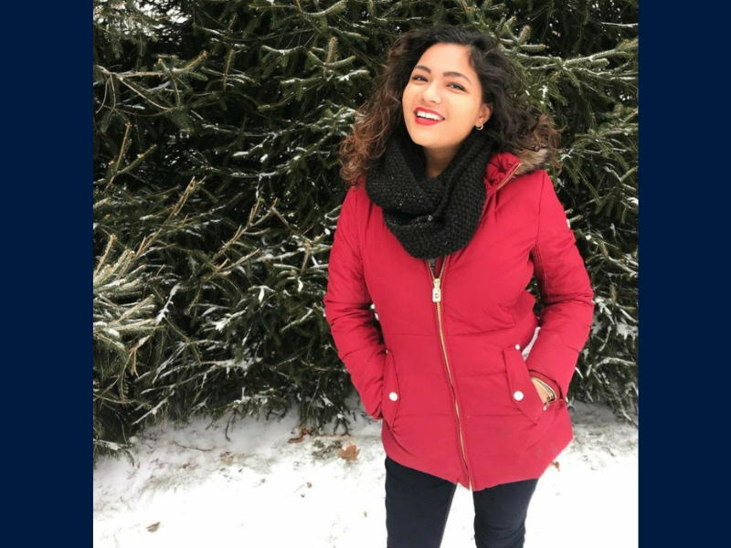 Simran Jain in snow