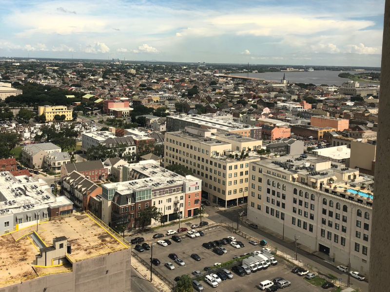 view from the Tidewater building on Tulane’s Downtown Campus